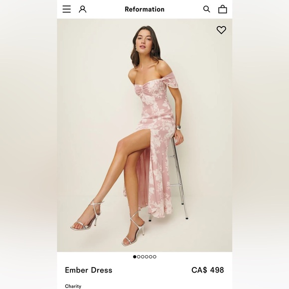Reformation Strapless Pink Floral Dress - Picture 1 of 5